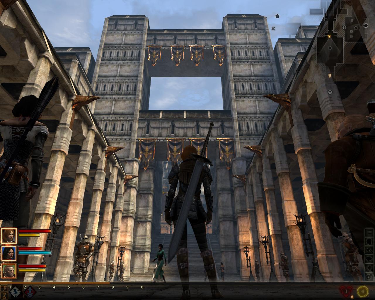 Die Stadt Kirkwall mit ihren mächtigen Mauern