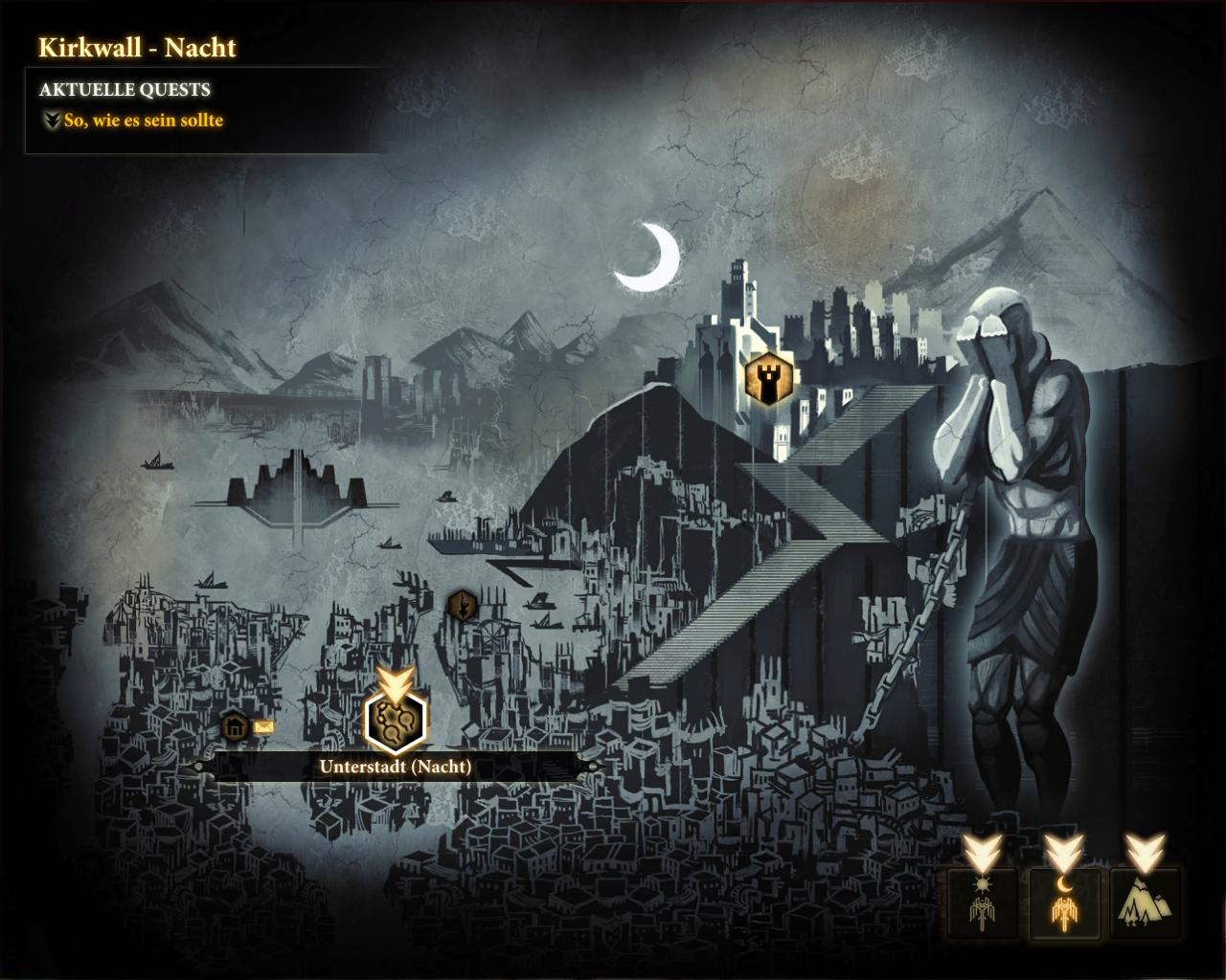 Per Schnellreisemenü geht es durch die Stadt.