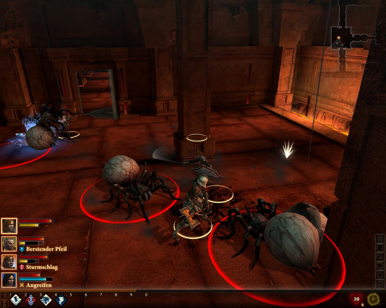 Auseinandersetzung mit Riesenspinnen