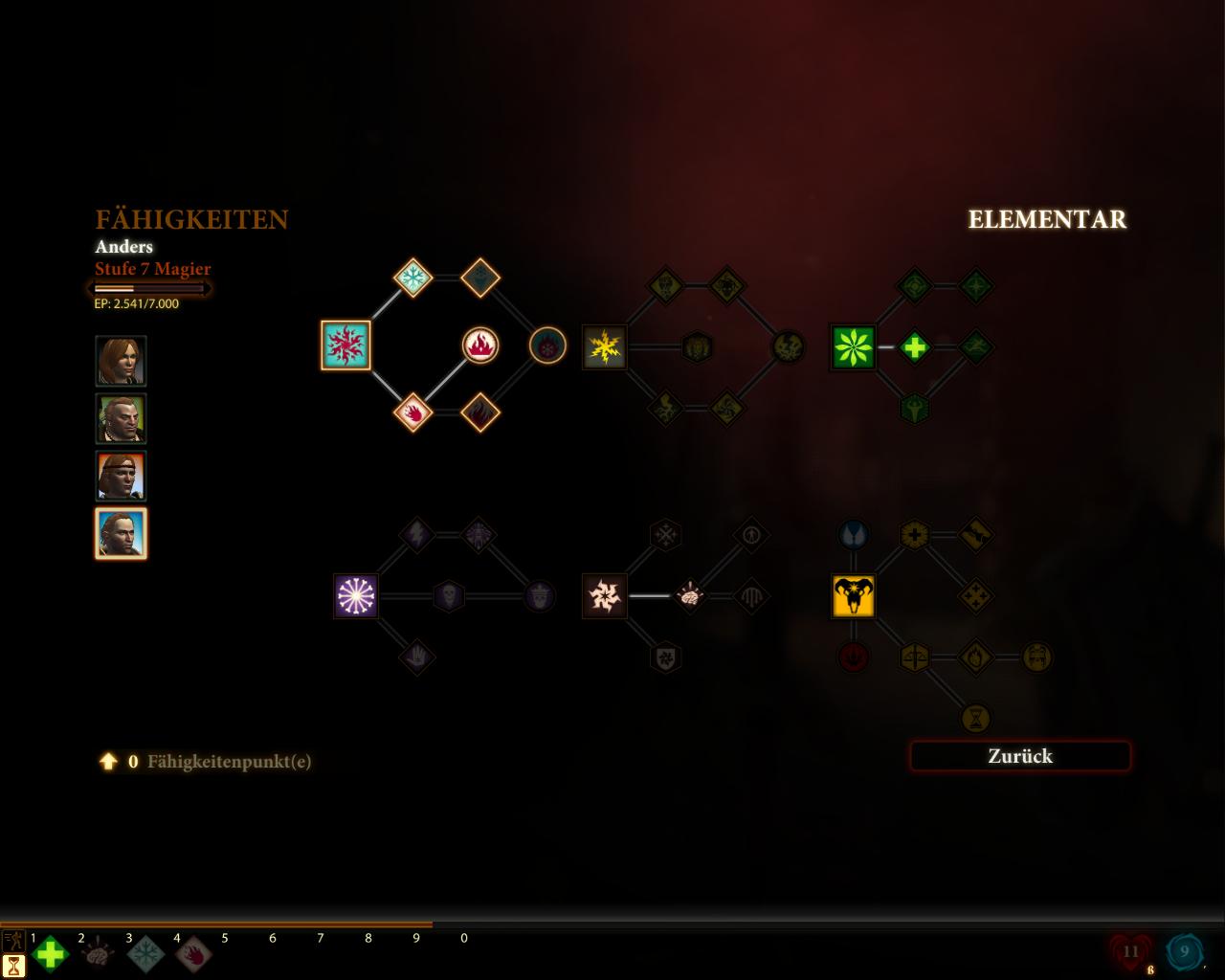 ... und Talentbäumen.