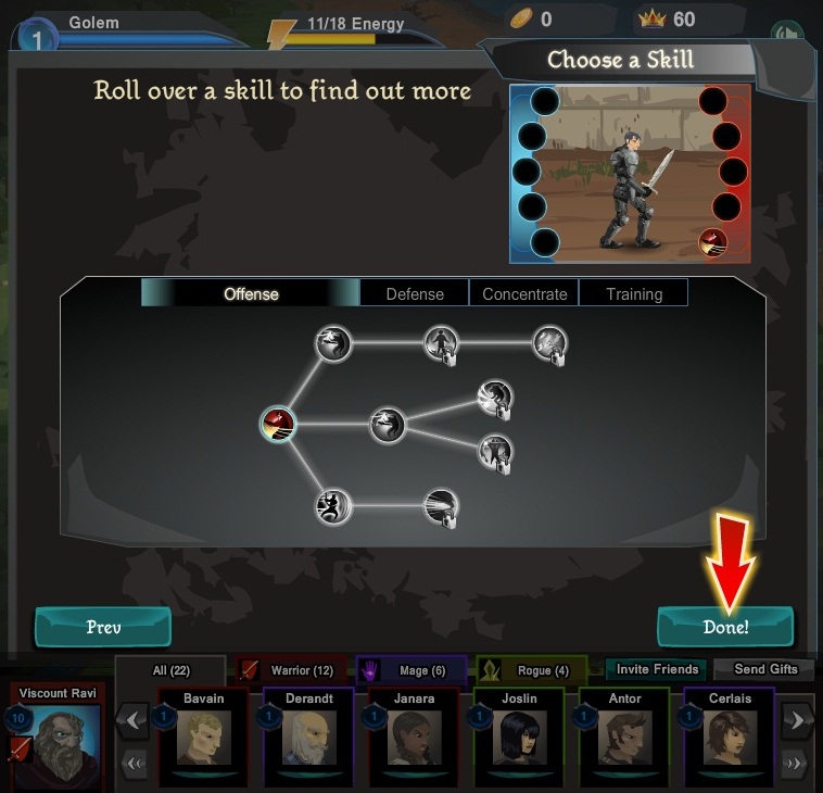 ... und optimiert sein Können im Fähigkeitenbaum.