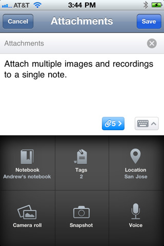 Evernote 4.0 für iOS 