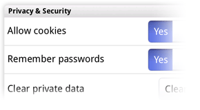 Firefox 4 für Android: Privacy-Einstellungen