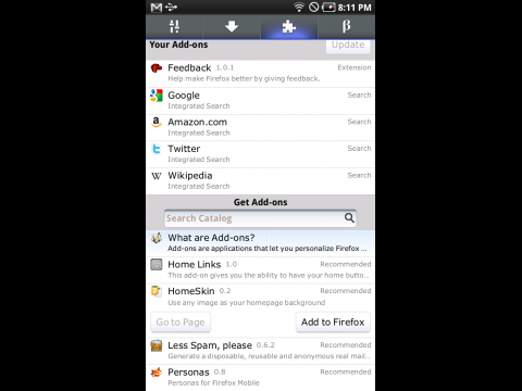 Erweiterungen verwalten 