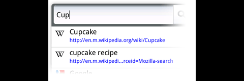 Firefox 4 f&uuml;r Android: Awesome Screen