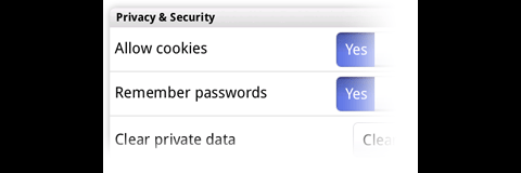 Firefox 4 f&uuml;r Android: Privacy-Einstellungen