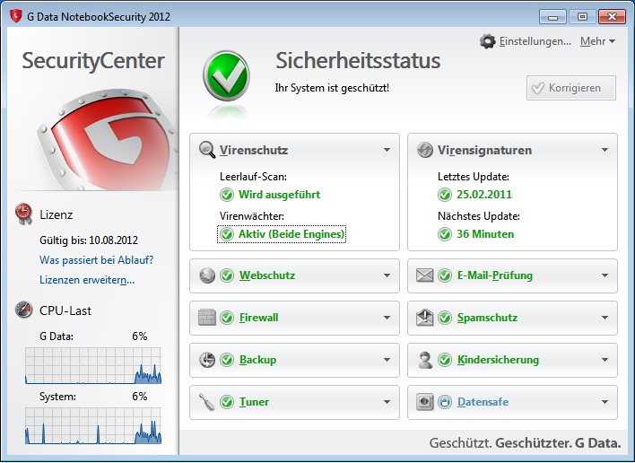 G Data Notebook Security 2012