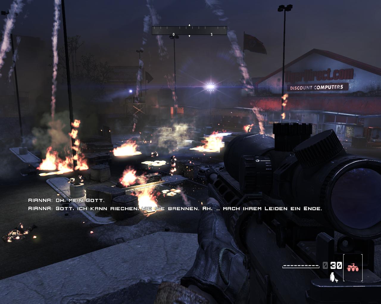 Eines der größeren Gefechte findet auf einem Parkplatz statt.