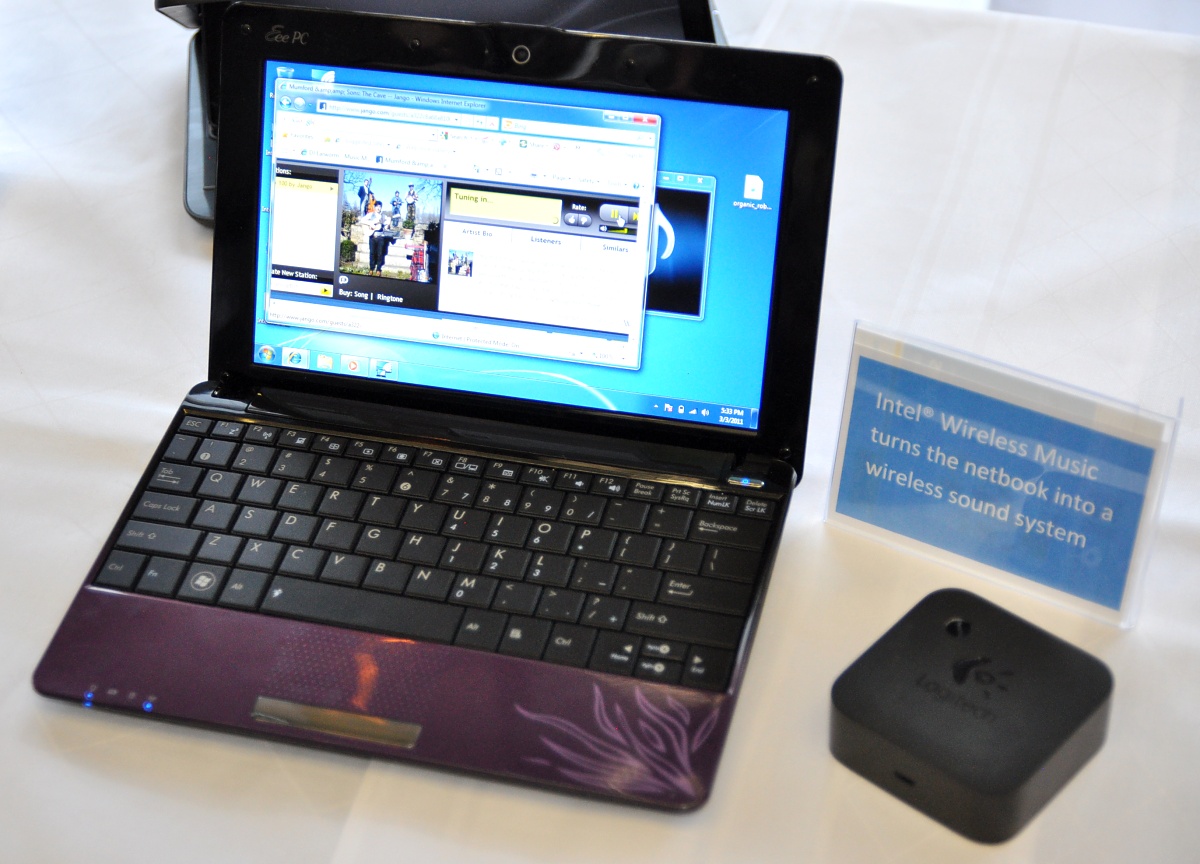 Netbook und Logitech-Empfänger