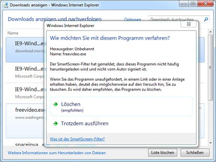 Internet Explorer 9 mit verbessertem Downloadmanager