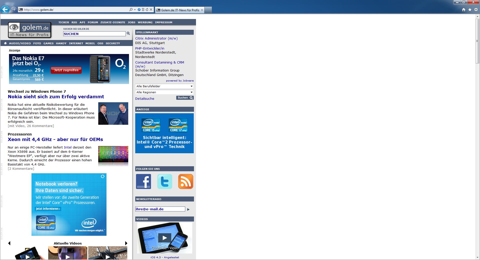 Internet Explorer 9 von Microsoft