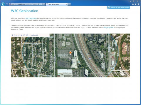 IE9 unterst&uuml;tzt das Geolocation-API des W3C.