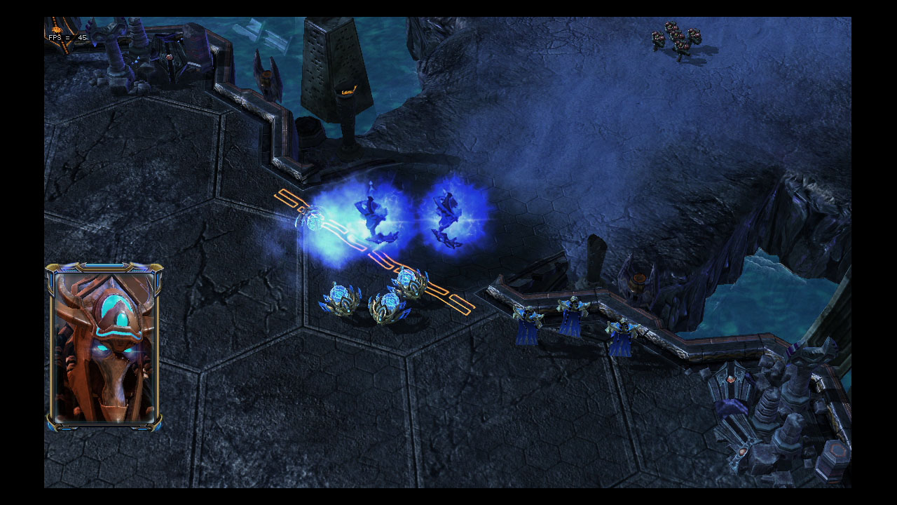 Starcraft 2 (Psionic Assault) auf dem Macbook Pro 13. Intels Grafikkern HD 3000 sorgt für eine ausreichende Bildrate. 