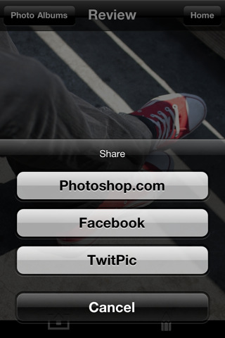 Photoshop Express 2.0 - Sharing