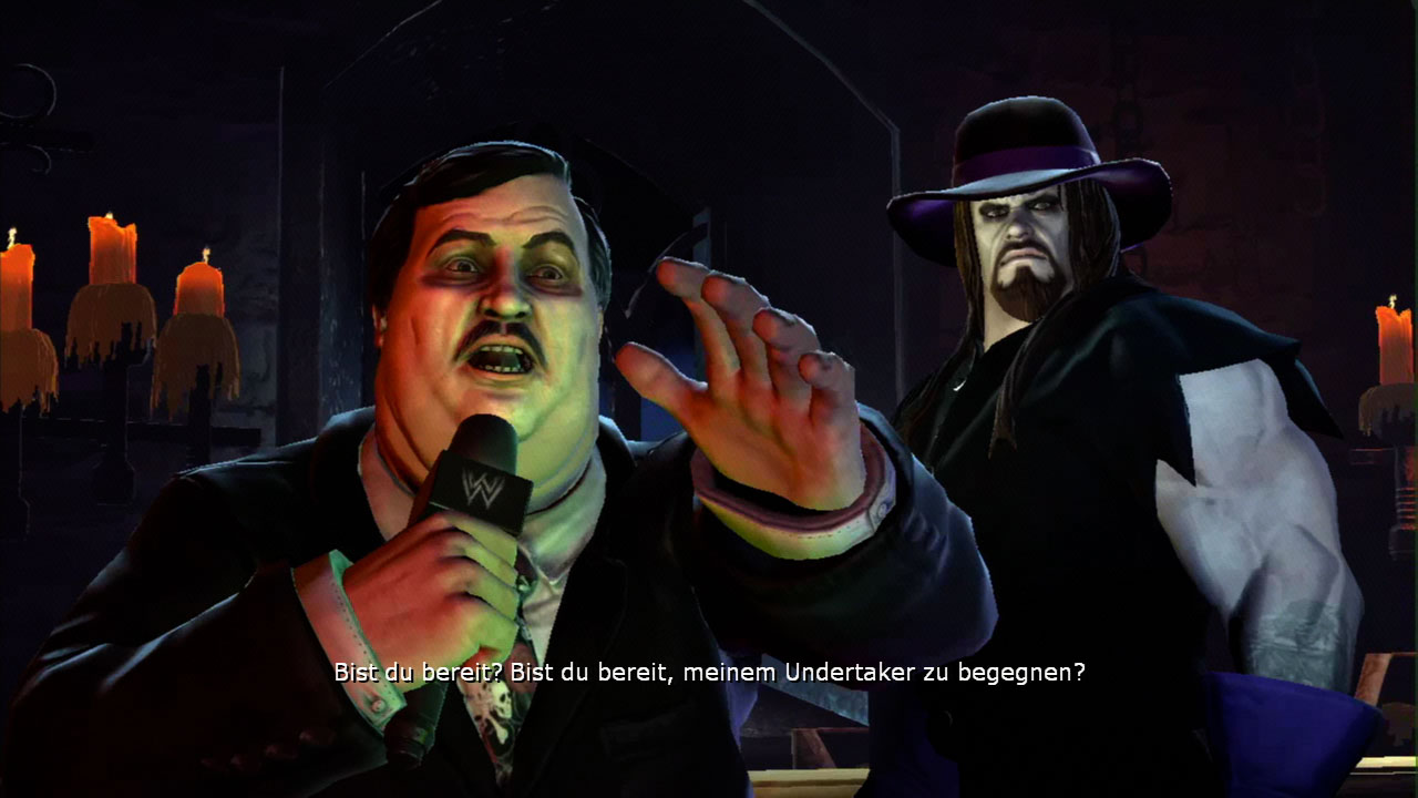 Paul Bearer und sein Schützling der Undertaker in einer Sequenz