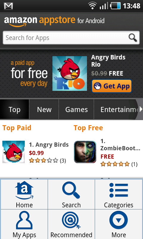 Amazon Appstore für Android - leider nur für US-Bürger (Bild: Playandroid.com)