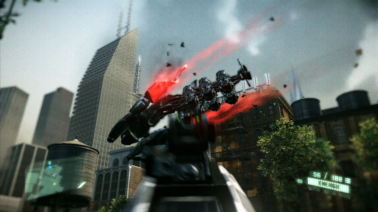 Durch die Häuserschluchten ziehen Helikopter - und außerirdische Jäger.