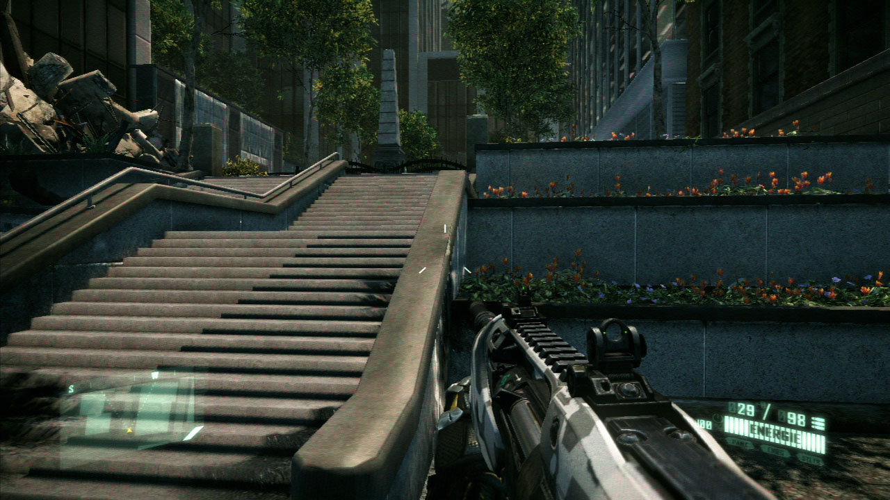 Nur selten trüben Grafikfehler wie dieser Treppenschatten den schönen Gesamteindruck.