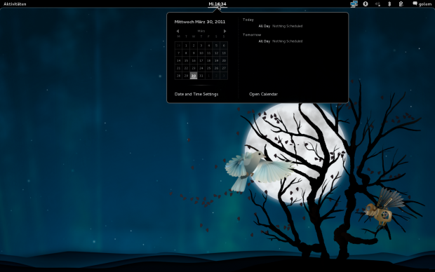 Wichtige Systemwerkzeuge sind in der Taskleiste untergebracht.