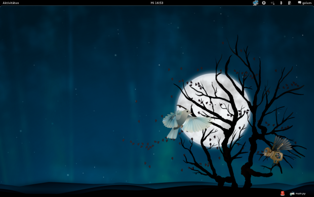 Systemmeldungen tauchen nur kurz am unteren Rand des Bildschirms auf, sind aber noch über entsprechende Symbole abrufbar.