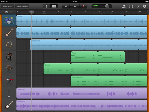 Garageband auf dem iPad