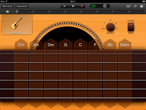 Garageband auf dem iPad