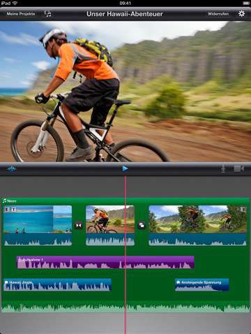 iMovie auf dem iPad hochkant