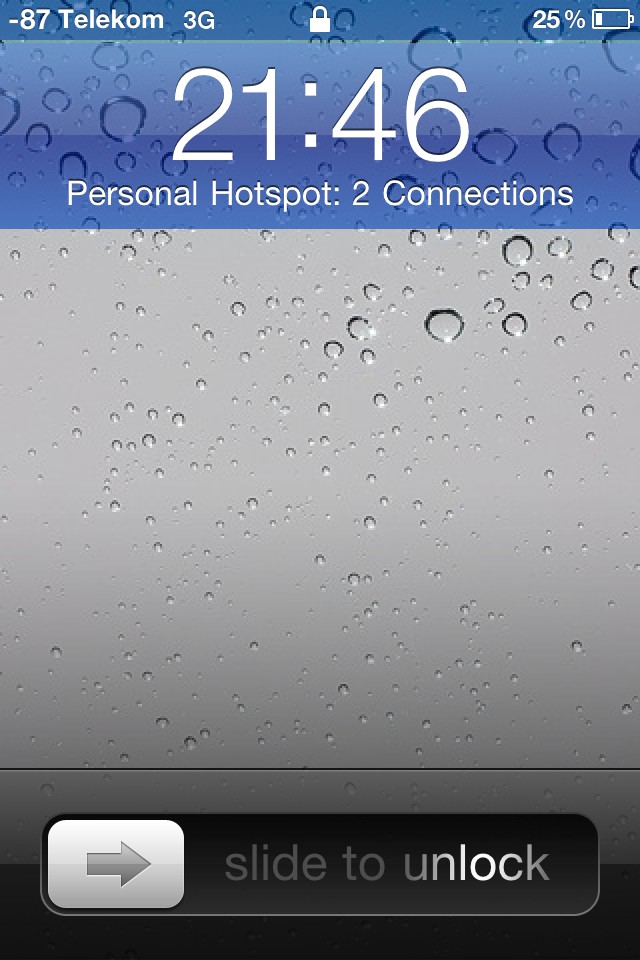 Erst wenn sich Geräte verbinden, wird der aktive Hotspot auffällig angezeigt.