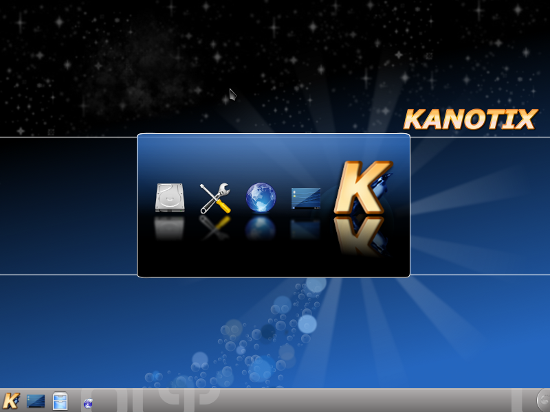 Kde-Startbildschirm bei Kanotix