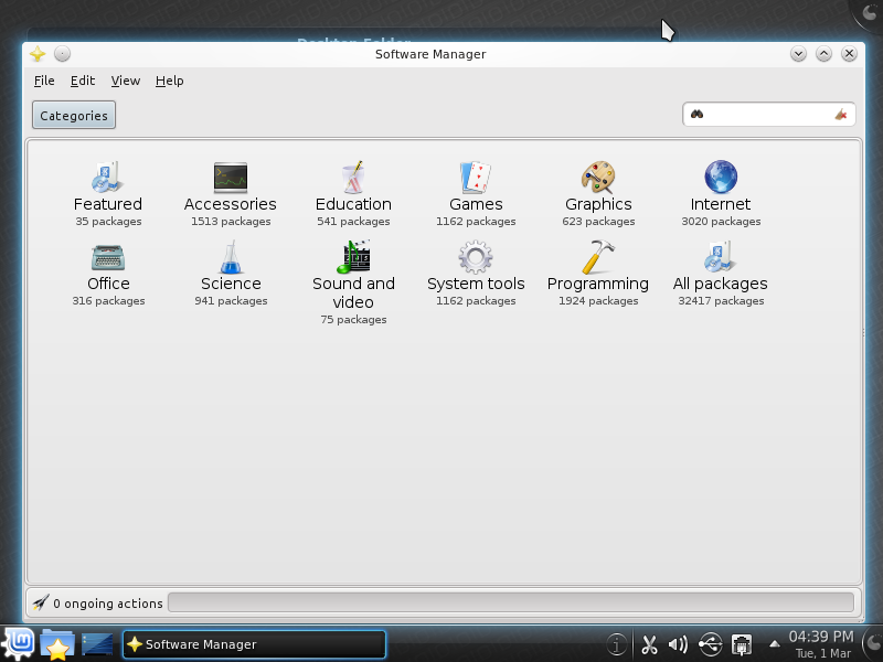 Softwaremanager von Linux Mint Kde