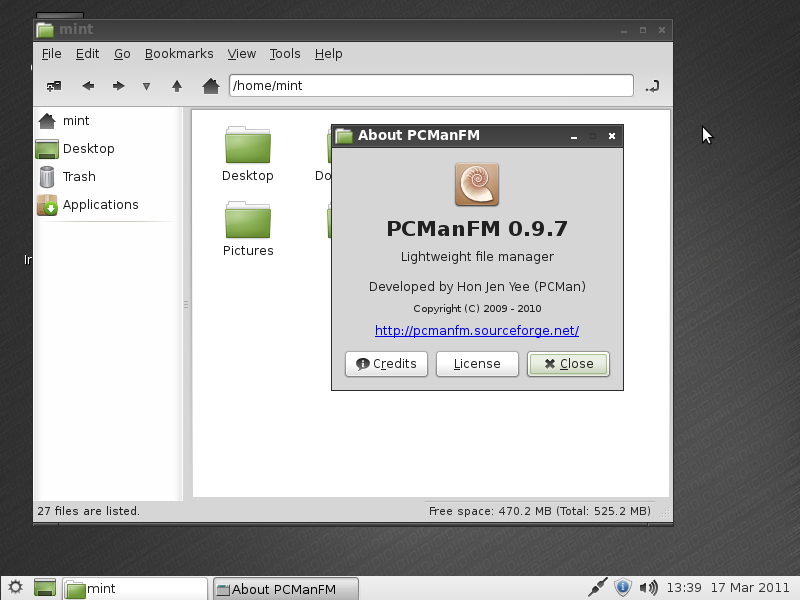 Der Dateimanager PCManFM