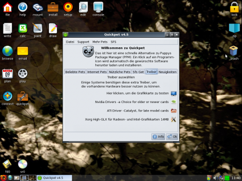 Dort k&ouml;nnen auch propriet&auml;re Treiber f&uuml;r Grafikkarten installiert werden.