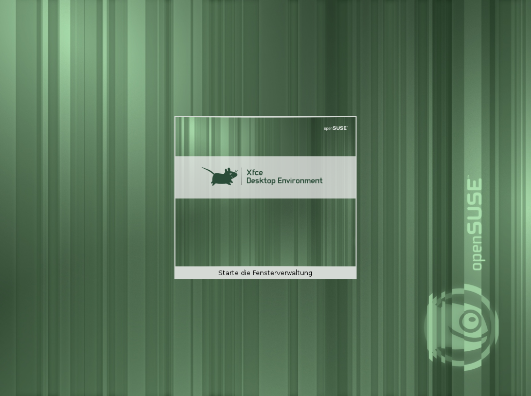 Der XFCE-Desktop Splash-Screen