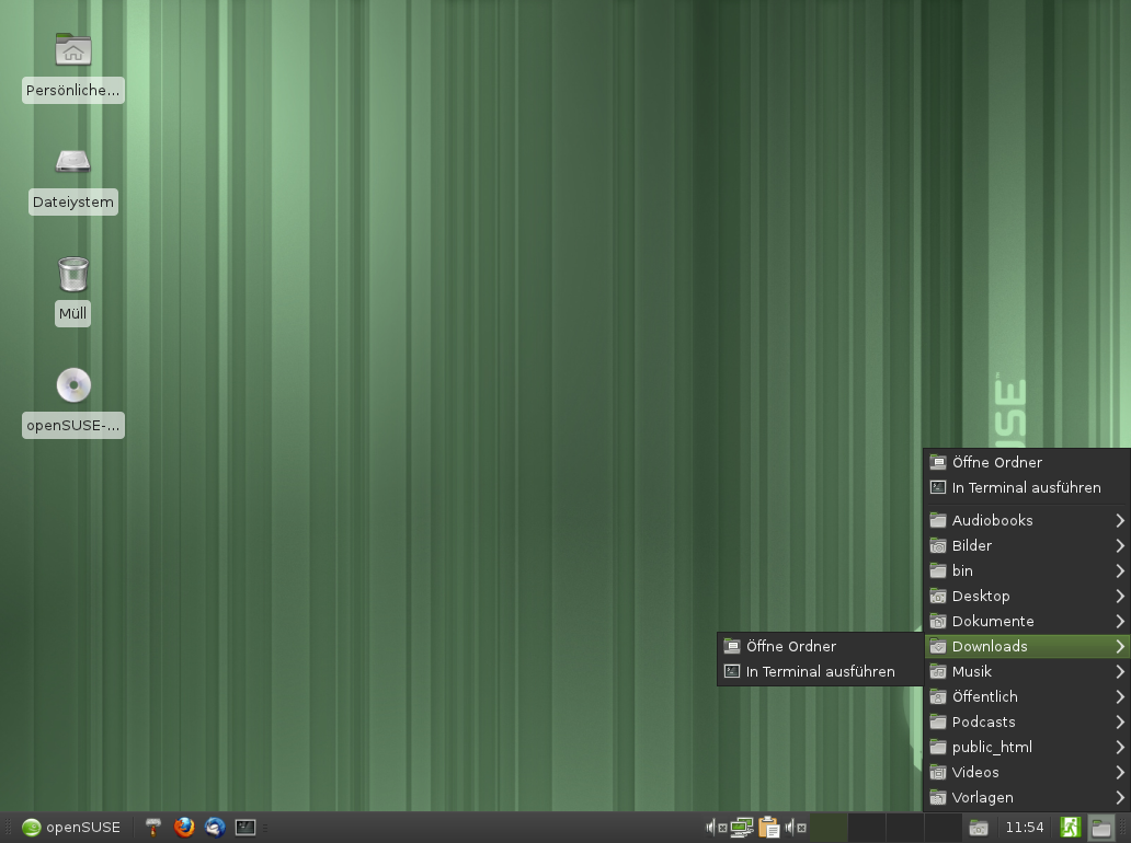 Zugriff auf Ordner über das XFCE-Panel