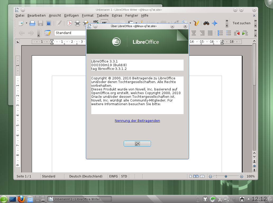 Libreoffice Version 3.3.1