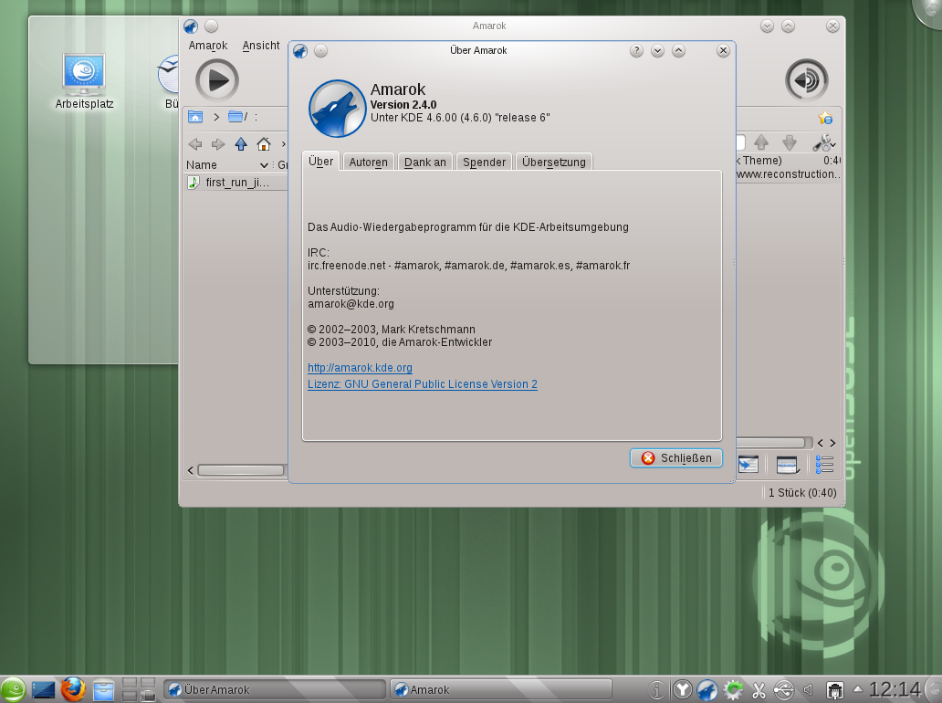 Der Musikspieler Amarok 2.4