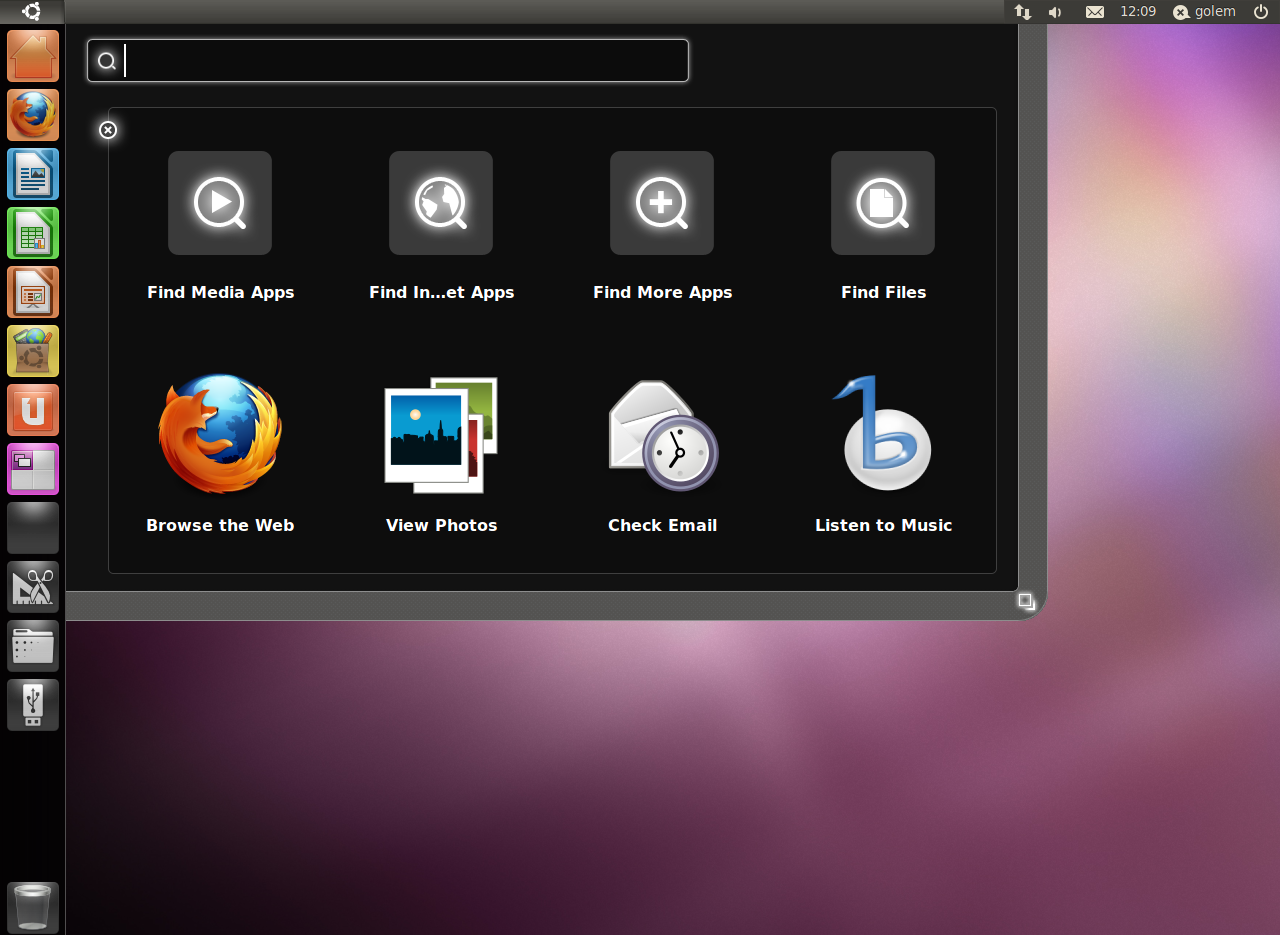 Der Launcher mit den Favoriten