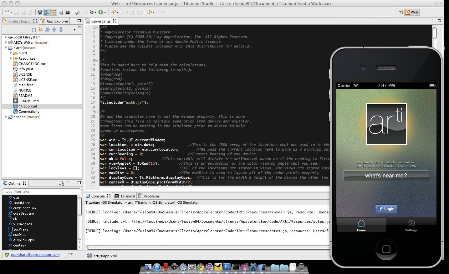 Titanium Studio<br>Bild: Appcelerator