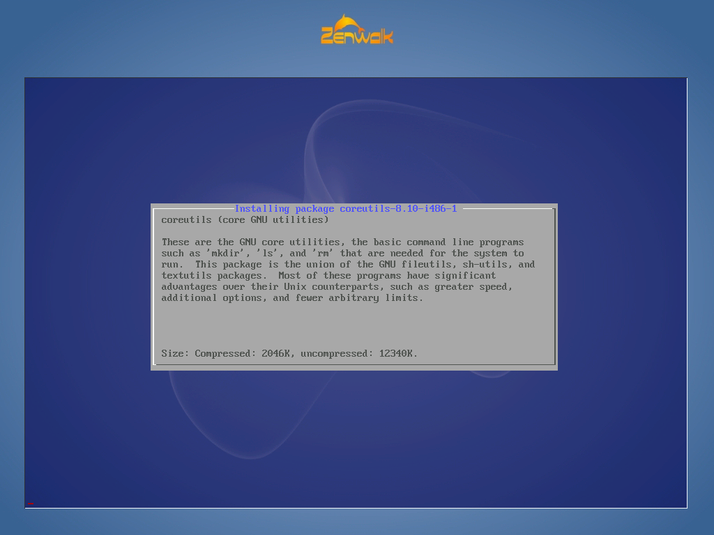 "Diashow" bei der Installation