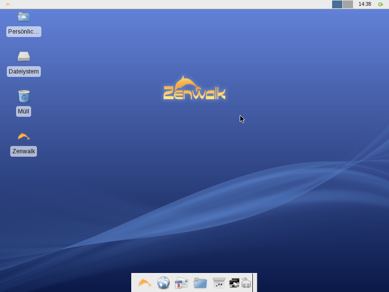 Der Standarddesktop XFCE 4.8