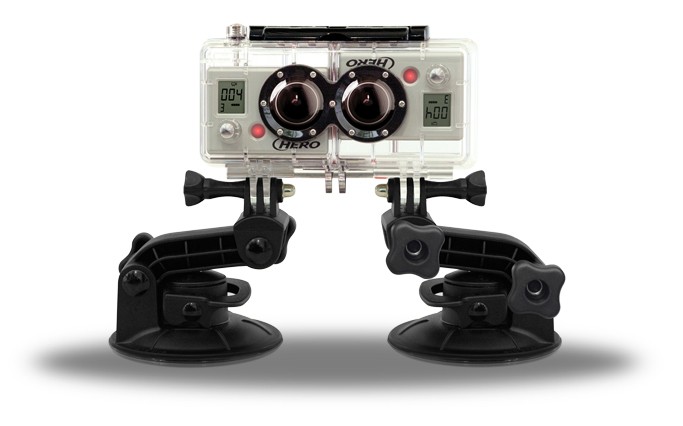 Gopro-3D-Hero-System mit Saugbefestigung