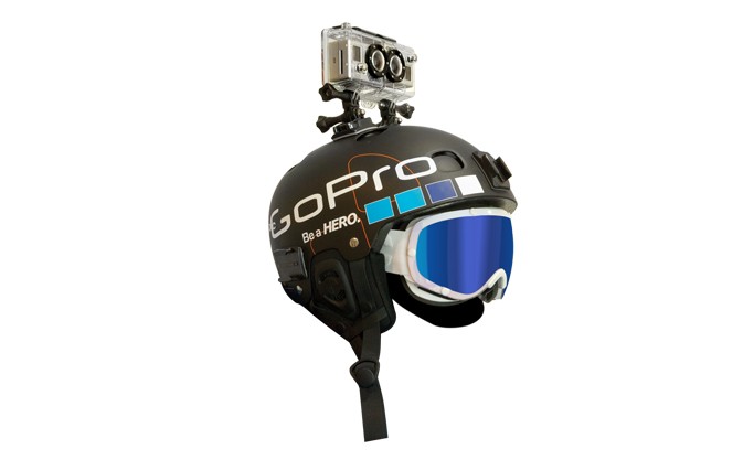 Gopro-3D-Hero-System auf dem Helm