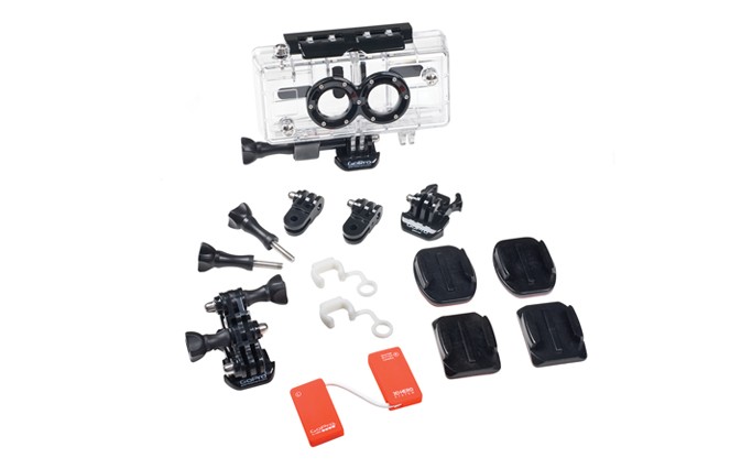 Gopro-3D-Hero-System mit Zubehör
