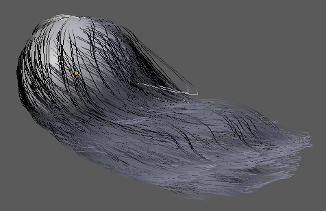 Haare werden wie Kleider animiert.