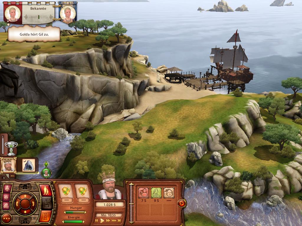 Blick über die mittelalterliche Welt der Sims