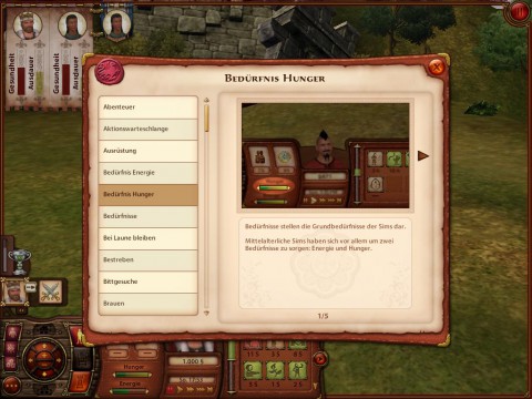 Auch Sims im Mittelalter haben Bed&uuml;rfnisse.