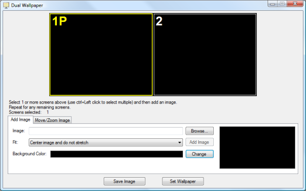 Dual Monitor Tools: Dual Wallpaper