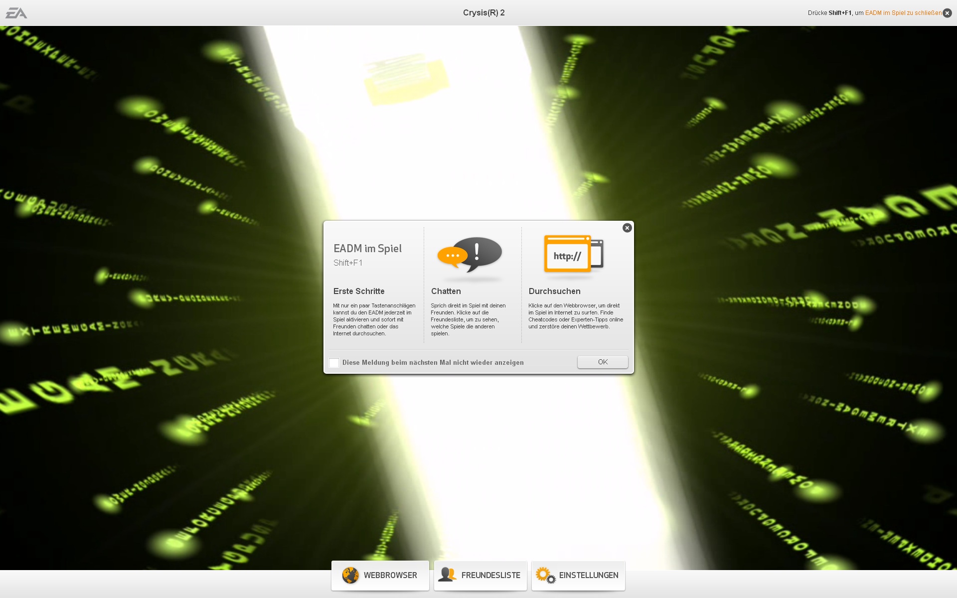 Das neue EADM-Ingame-Interface