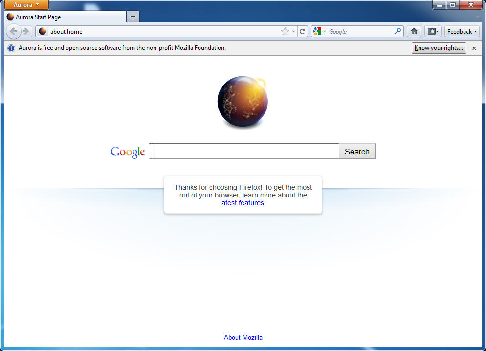 Firefox 5.0a2 (Windows)