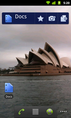 Widget von Google Docs für Android auf dem Android-Startbildschirm